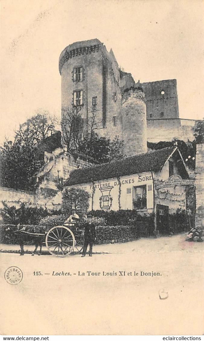 Loches         37      La Tour Du XI Eme -  Agnès Sorel      N° 115      (scan) - Loches