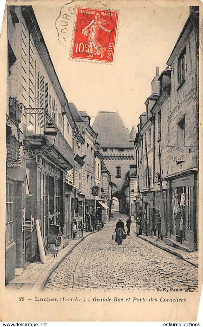 Loches         37         Grande Rue Et Porte Des Cordeliers          (scan) - Loches