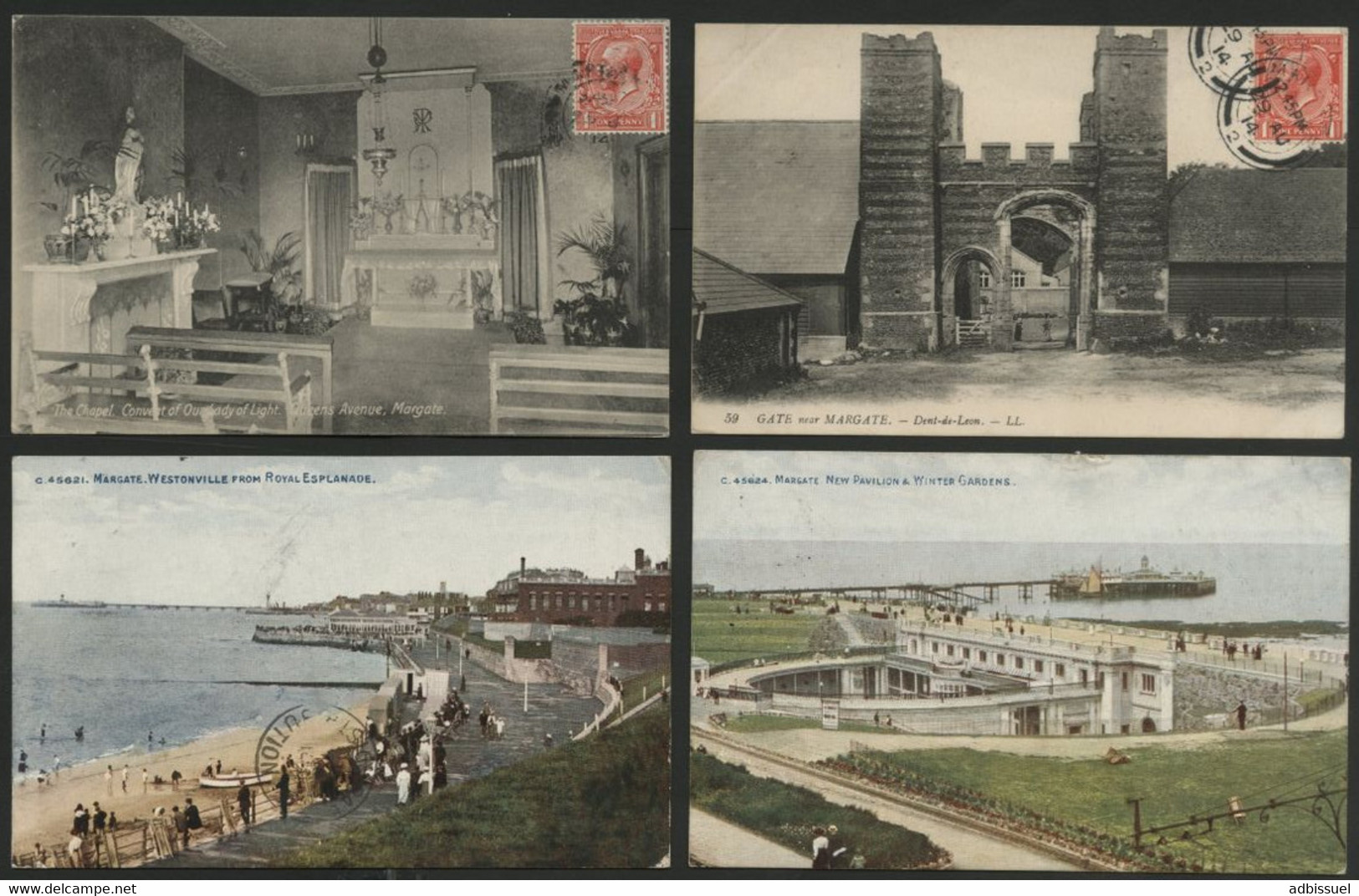 MARGATE 1910's 4 CP "Dent De Leon", The Chapel, New Pavillion And Winter Gardens, Westonville" - Margate