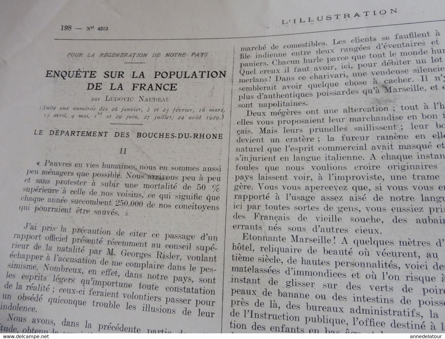 1929 L'ILLUSTRATION :Bouches Du Rhône (Marseille,Aix-en-Provence ,etc ;Druides,Bardes,Ovates De Bretagne à Huelgoat ;Etc - L'Illustration