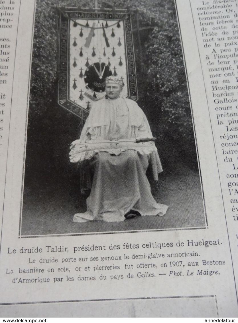 1929 L'ILLUSTRATION :Bouches du Rhône (Marseille,Aix-en-Provence ,etc ;Druides,Bardes,Ovates de Bretagne à Huelgoat ;Etc