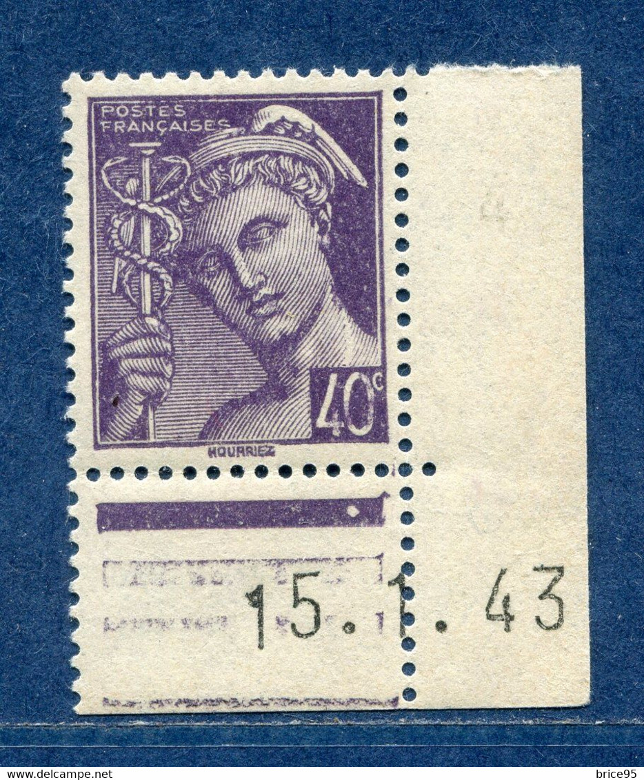 ⭐ France - Variété - YT N° 548 - Couleurs - Pétouilles - O Brisé - Neuf Sans Charnière - 1942 ⭐ - Unused Stamps