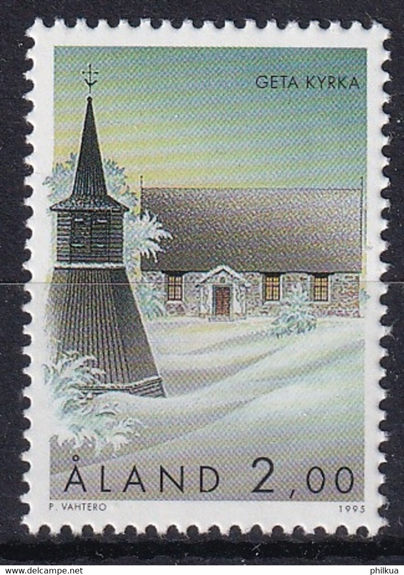 MiNr. 106 Finnland Alandinseln1995, 15. Sept. Freimarke: Kirchen Postfrisch/**/MNH - Aland