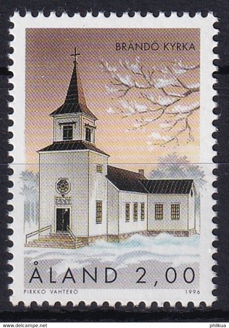 MiNr. 119 Finnland Alandinseln1996, 9. Okt. Freimarke: Kirchen Postfrisch/**/MNH - Aland