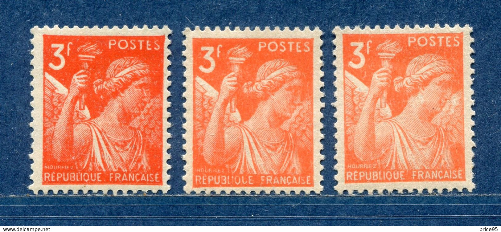 ⭐ France - Variété - YT N° 655 - Couleurs - Pétouilles - Neuf Sans Charnière - 1944 ⭐ - Unused Stamps