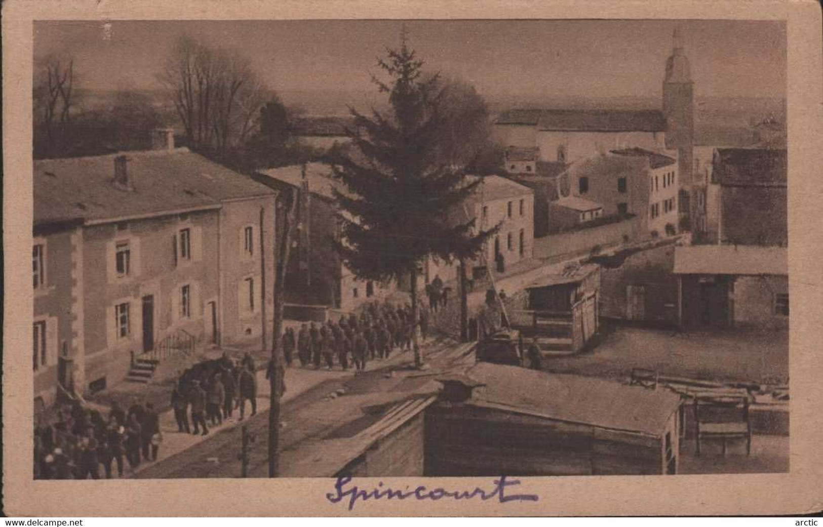 Spincourt Des Militaires Allemands Défilent Dans La Rue Nationale - Spincourt