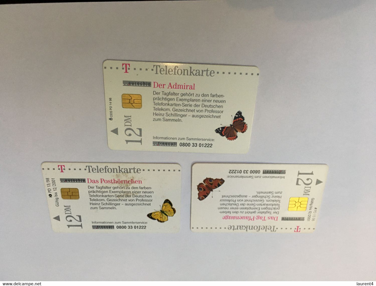 (1 A 20) Phonecard - Germany  - (3 Phonecard)  Butterfly - Papillons