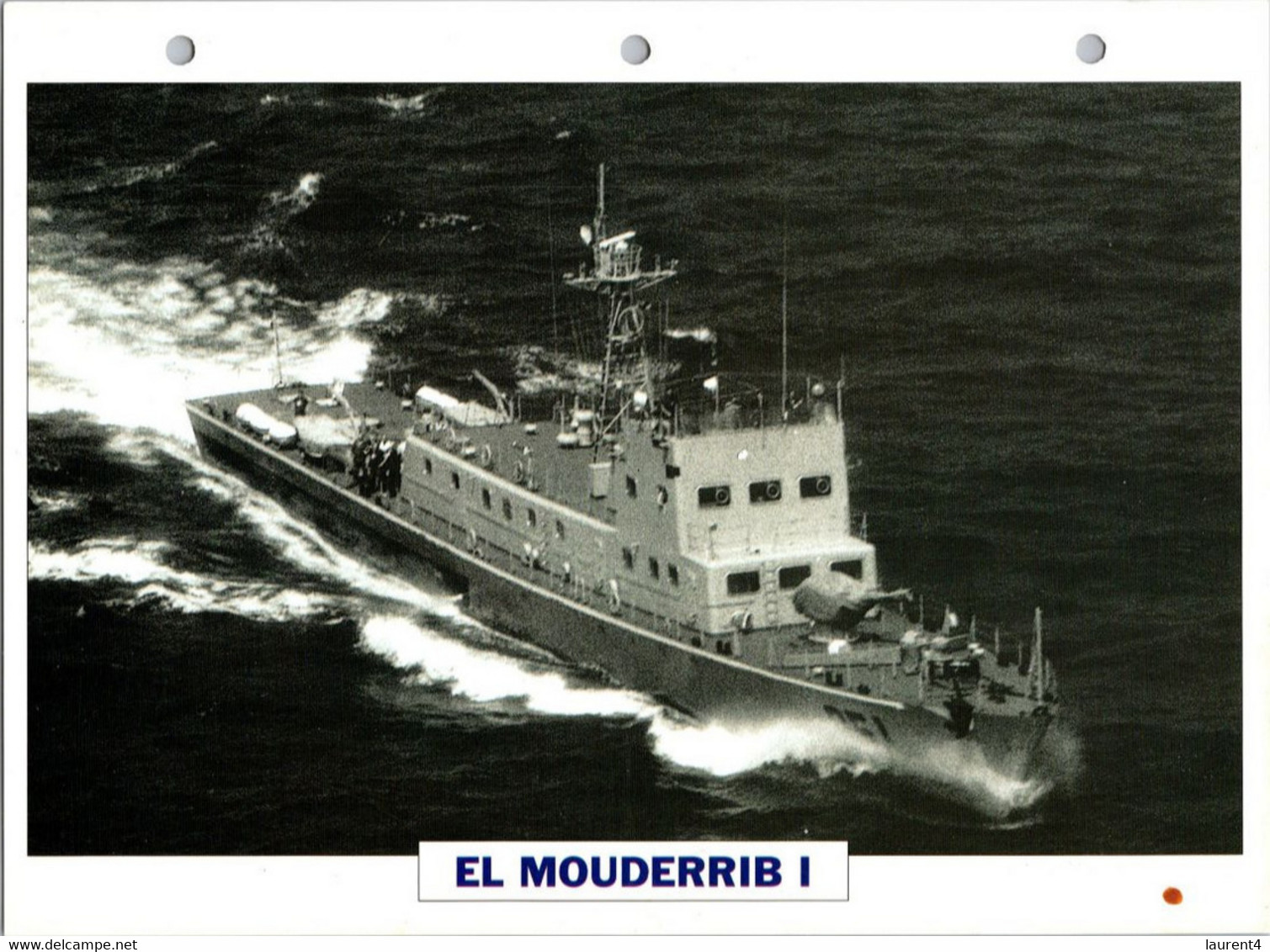 (25 X 19 Cm) (10-9-2021) - U - Photo And Info Sheet On Warship - Algeria Navy - El Mouderrib I - Bateaux