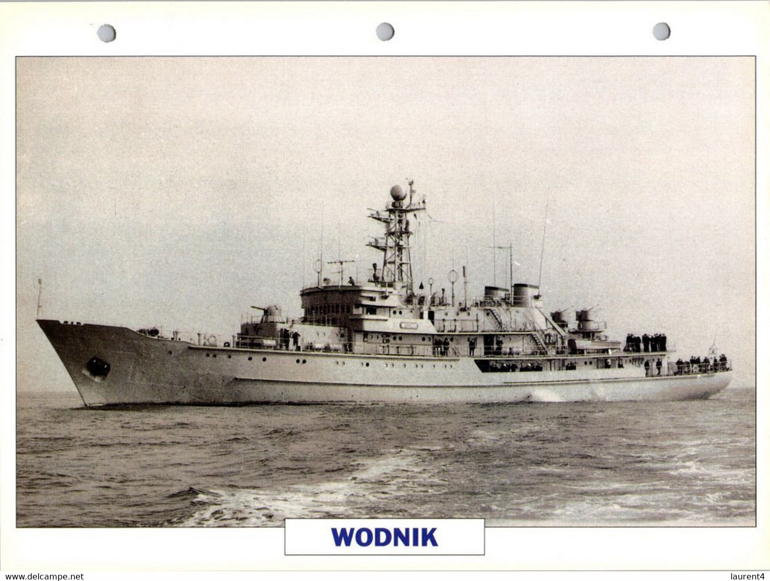 (25 X 19 Cm) (10-9-2021) - U - Photo And Info Sheet On Warship - Poland Navy - Wodnik - Bateaux