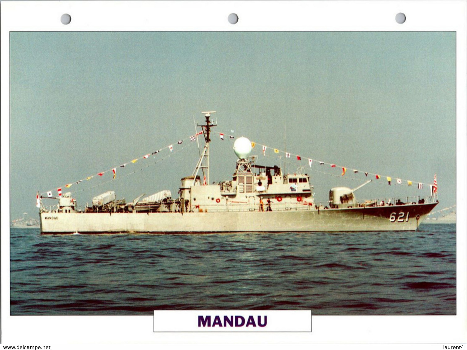(25 X 19 Cm) (10-9-2021) - U - Photo And Info Sheet On Warship - Poland Navy - Mandau - Bateaux