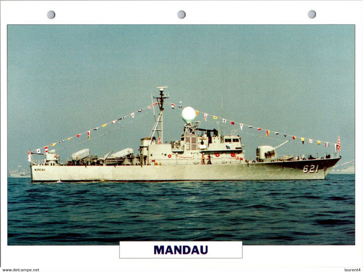 (25 X 19 Cm) (10-9-2021) - U - Photo And Info Sheet On Warship - Poland Navy - Mandau - Bateaux