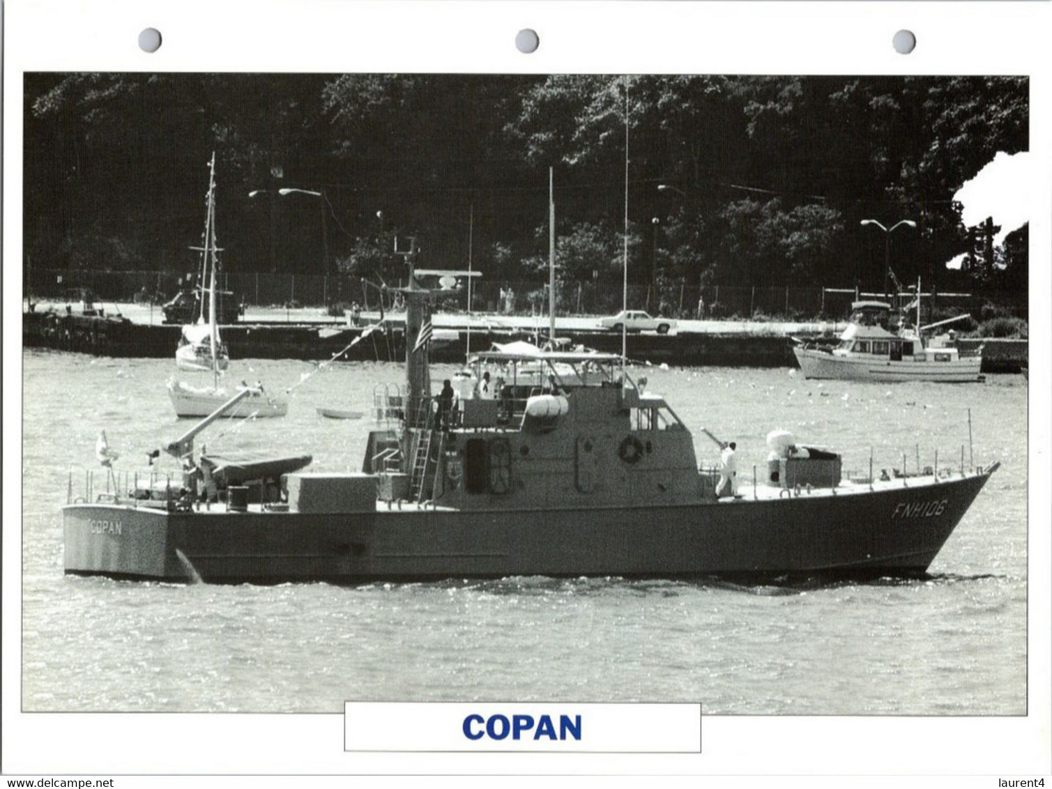 (25 X 19 Cm) (10-9-2021) - U - Photo And Info Sheet On Warship - Honduras Navy - Copan Not Perfect Top Right) - Bateaux