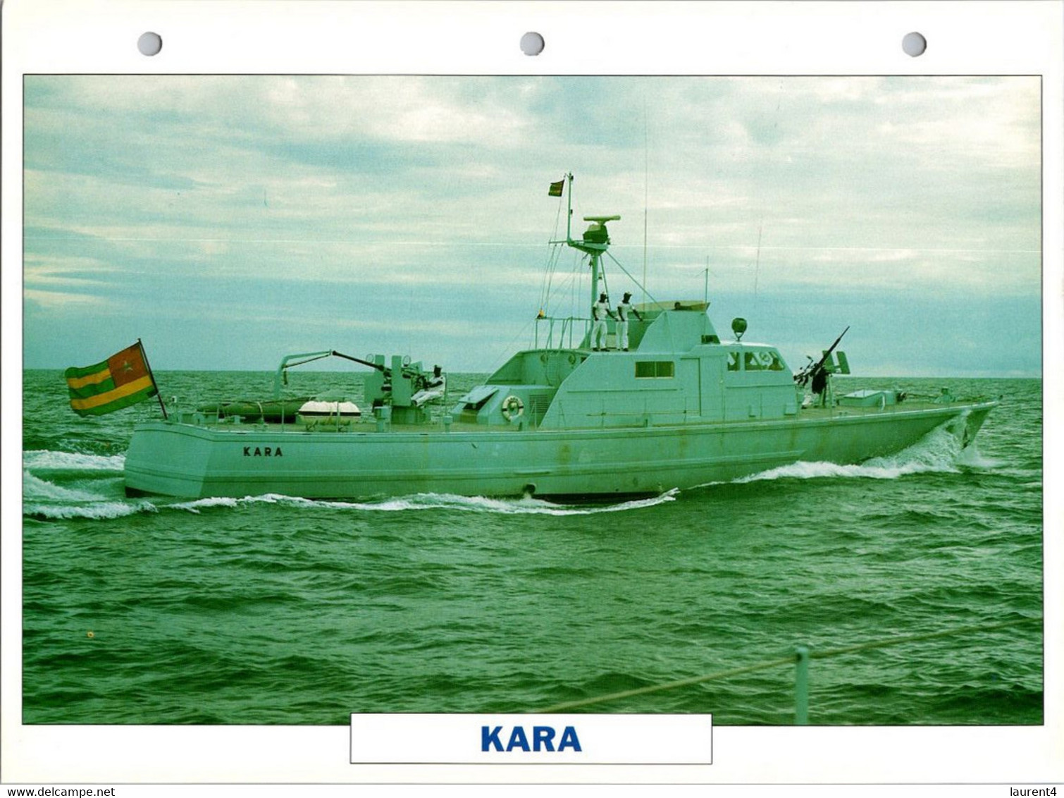 (25 X 19 Cm) (10-9-2021) - U - Photo And Info Sheet On Warship -  TOGO Navy - Kara - Bateaux