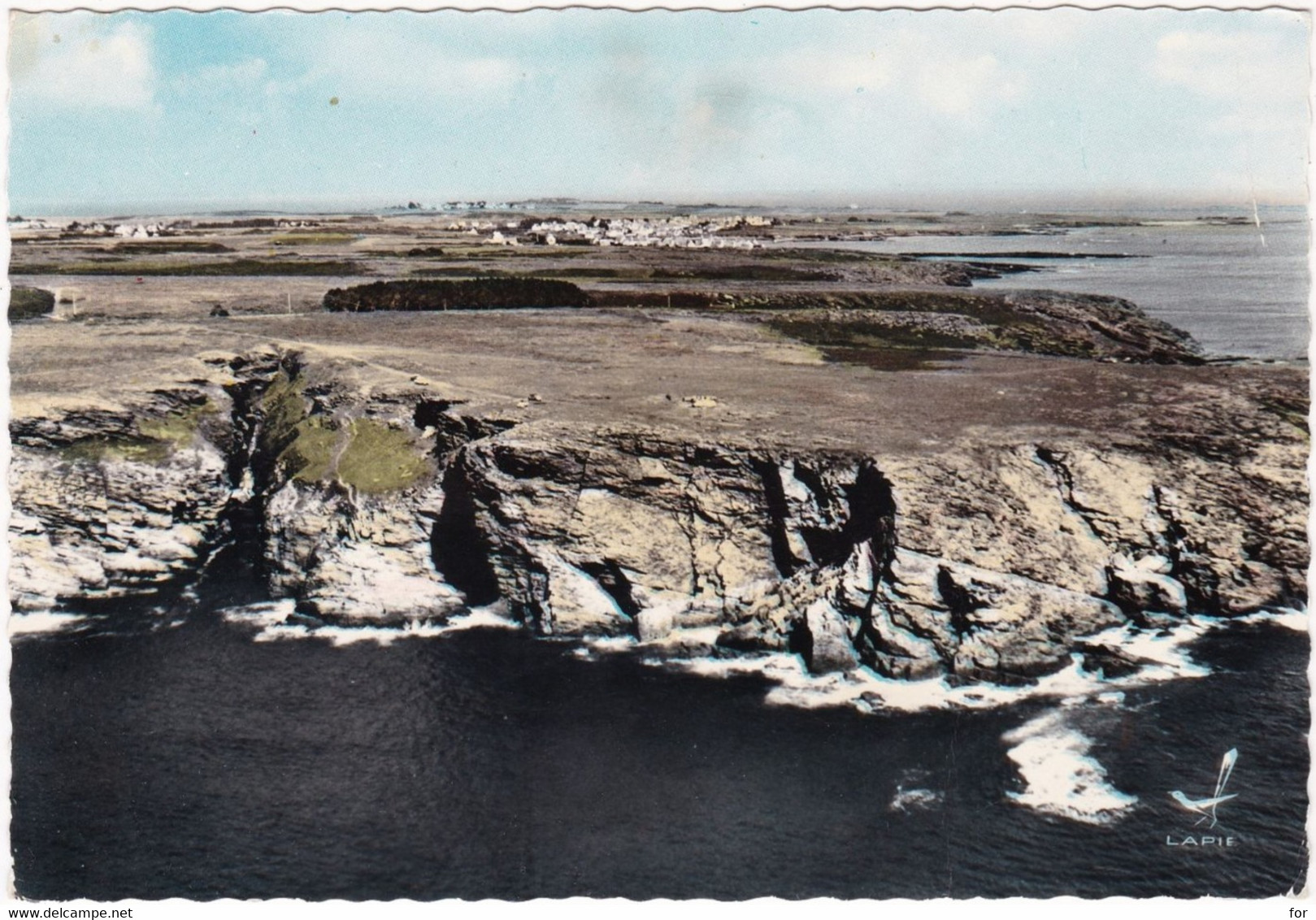 Morbihan : LOMENER  En PLOEMEUR : Vue Aérienne : Le Port Et Les Plages : édition LAPIE - Plömeur