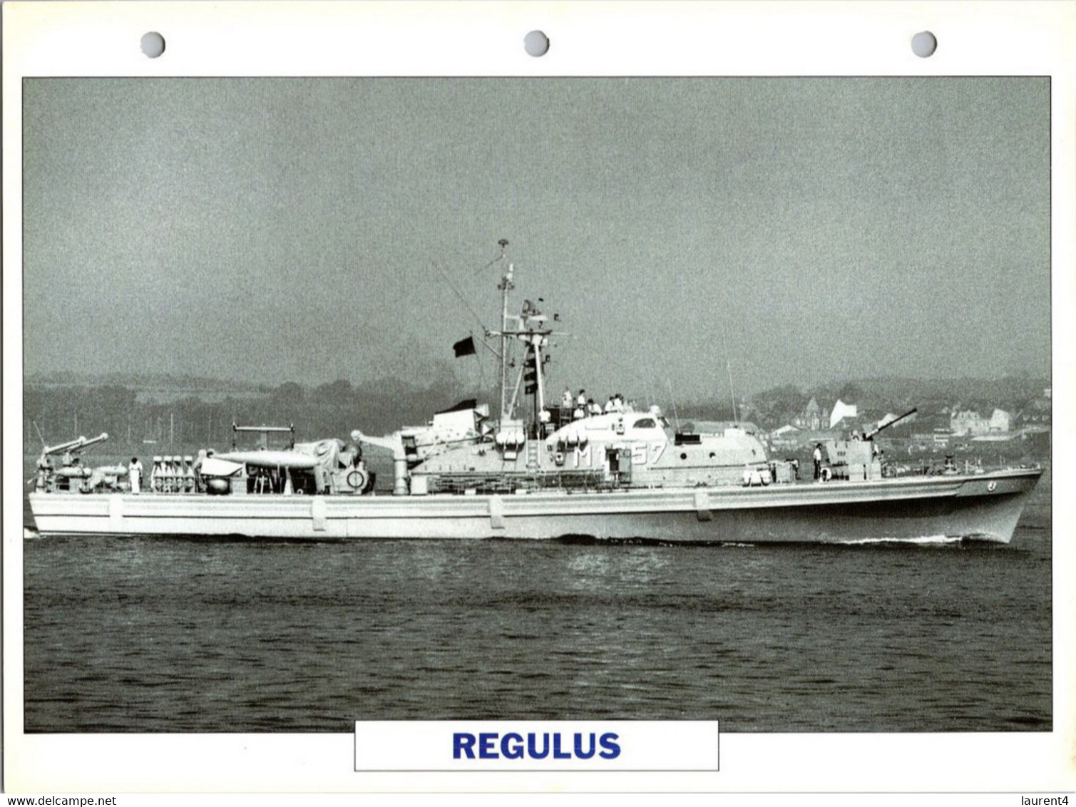 (25 X 19 Cm) (10-9-2021) - U - Photo And Info Sheet On Warship -  German Navy - Regulus - Bateaux