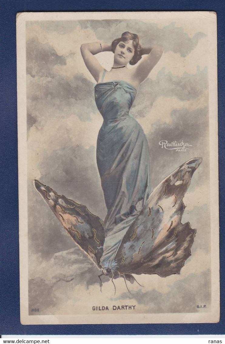 CPA Surréalisme Papillon Femme Women Non Circulé Gilda Darthy - Butterflies