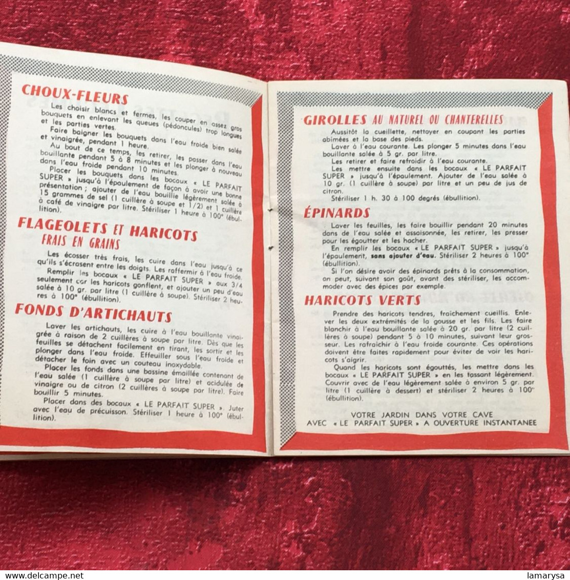 Le Parfait"Super"-Conserve-Bocal-Terrine-☛Publicité Vintage-☛Facture Document Commercial Dépliant Publicitaire Droguerie - Droguerie & Parfumerie