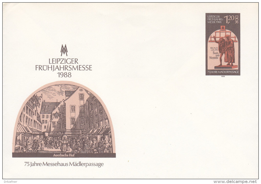 DDR  U 8, Postfrisch, Leipziger Frühjahrsmesse 1988 - Covers - Mint