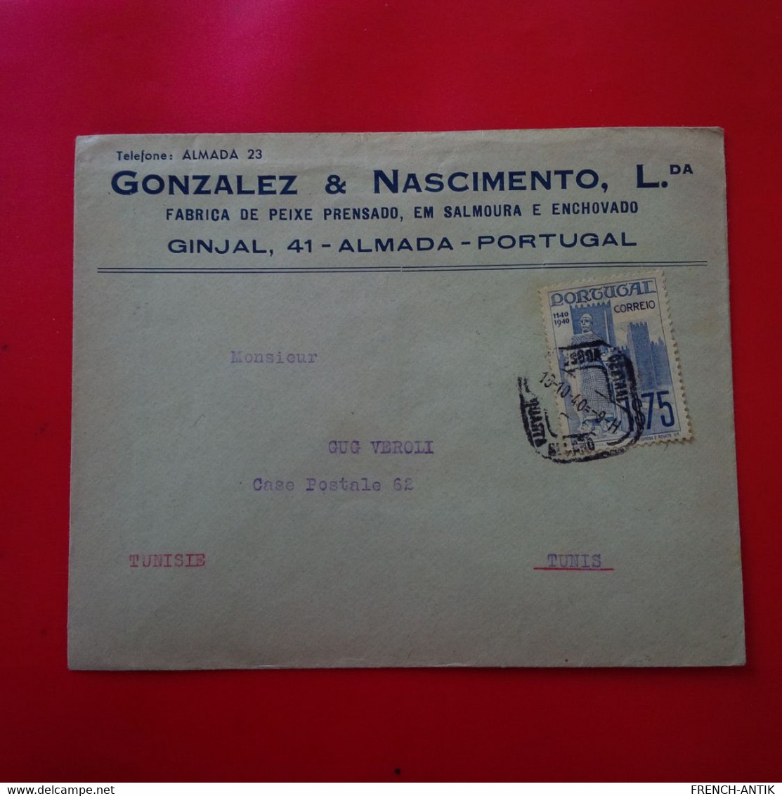 LETTRE GINJAL POUR TUNIS - Covers & Documents