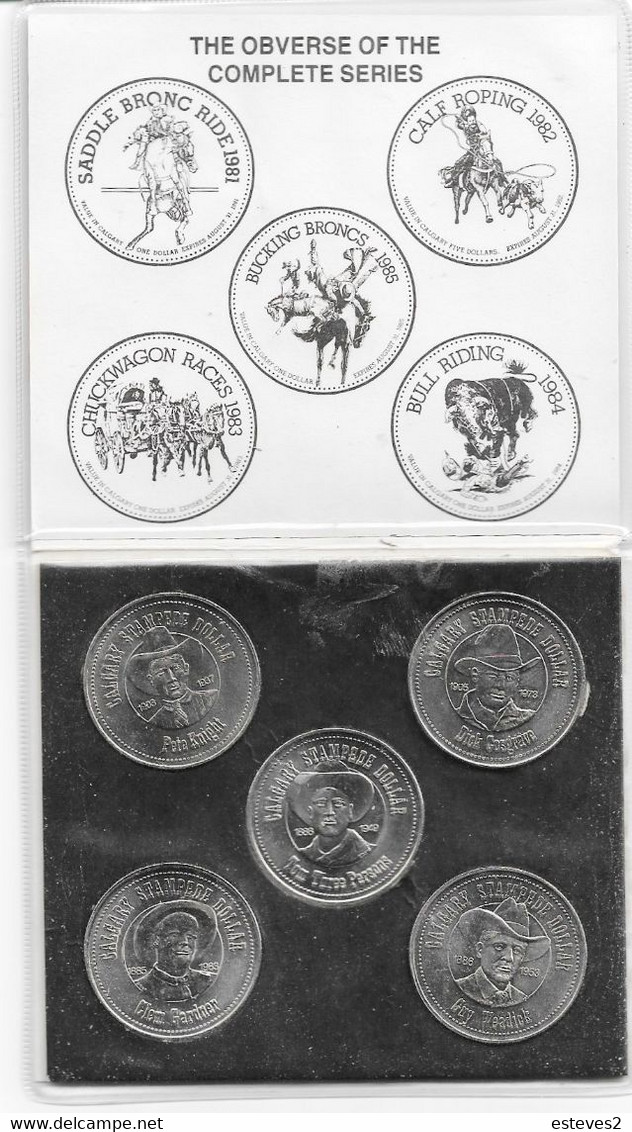 Canada , All 5 Rodeo Greats , Token , 5 Units , Pete Knight , Dick Cosgrave , Tom Three Persons , Clem Gardner , Guy Wea - Gewerbliche