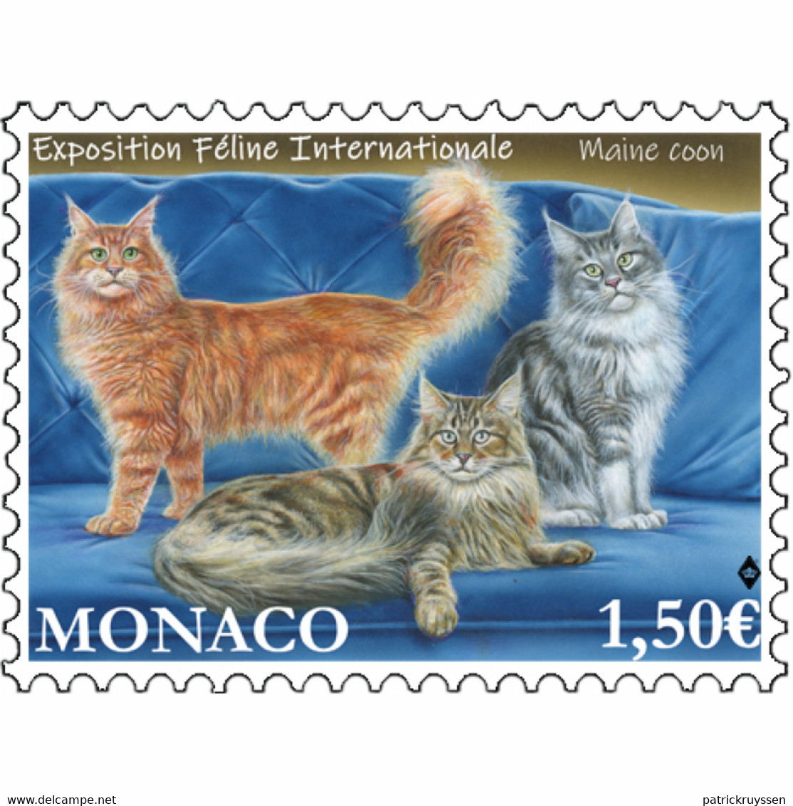 Monaco 2021 Cats MAINE COON Katzen Gatos Gatti Chat Pets Animals 1v Mnh - Neufs