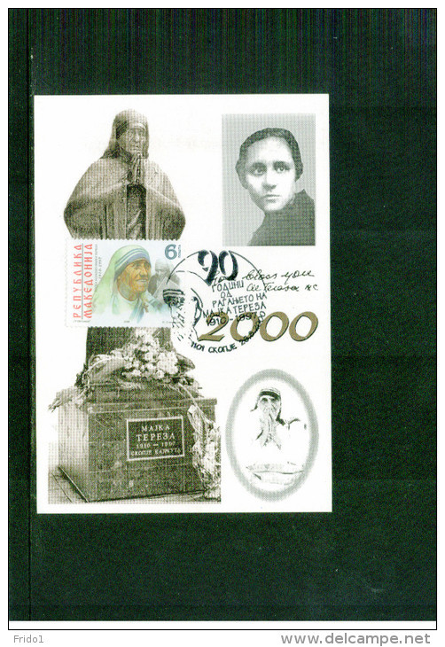 Makedonien / Macedonia 2000 Mutter / Mother Theresa Maximumcard - Mère Teresa