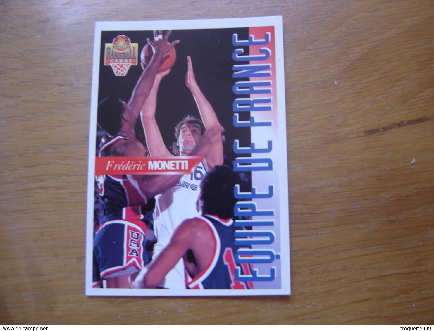 1995 Carte Basketball Panini FREDERIC MONETTI Equipe De France FFBB Basket - Autres & Non Classés