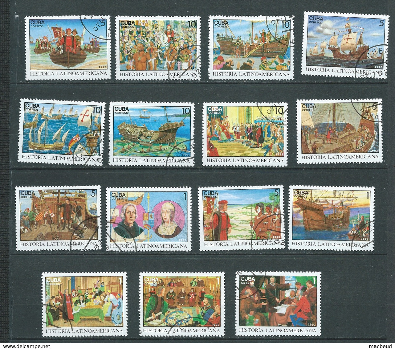 Cuba   - -15  Timbres Oblitérés   ( Historia Latinoa Americana  - Abc32208 - Altri & Non Classificati