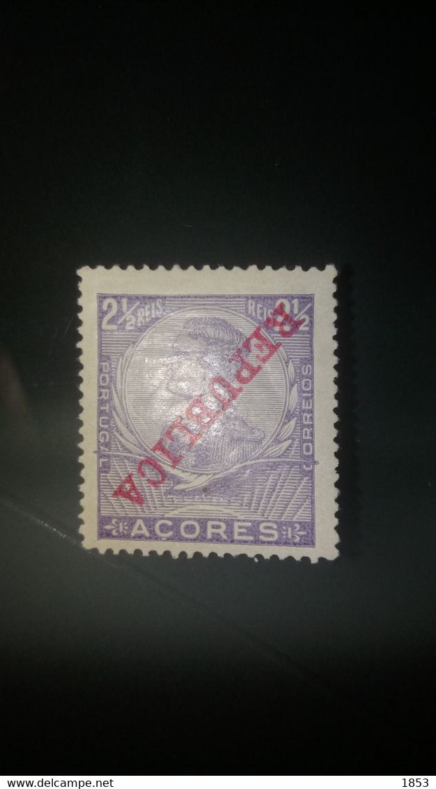 ERROS E VARIEDADES - AÇORES - SOBRECARGA INVERTIDA - Unused Stamps