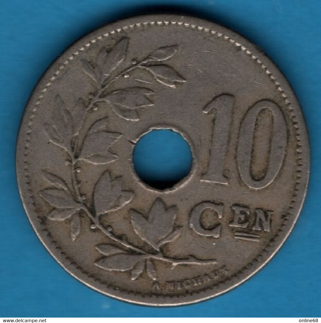 BELGIË 10 CENTIMES 1905 KM# 53 Léopold II - 10 Cent