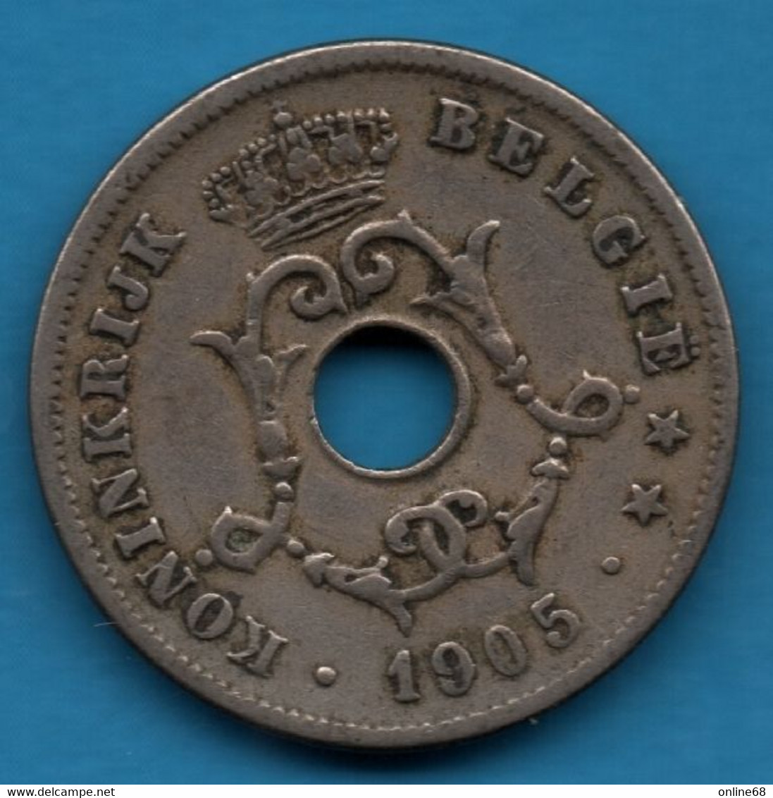 BELGIË 10 CENTIMES 1905 KM# 53 Léopold II - 10 Cent