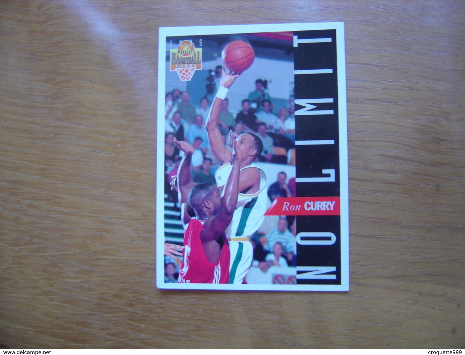 1995 Carte Basketball Panini RON CURRY No Limit FFBB Basket - Autres & Non Classés