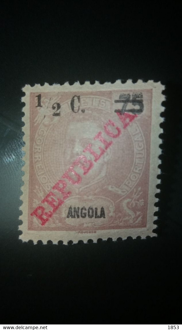 ERROS E VARIEDADES - ANGOLA - SOBRECARGA COM O TRAÇO DE FRACÇÂO PARTIDO - Unused Stamps