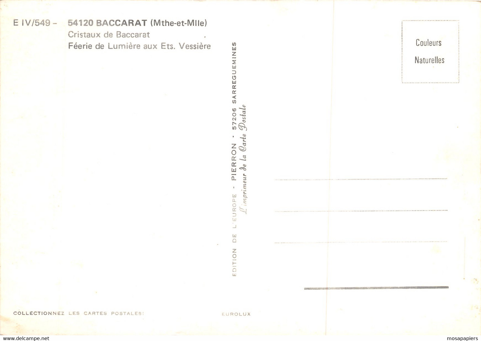 Baccarat - Féérie De Lumières Aux Ets Vessière - Baccarat