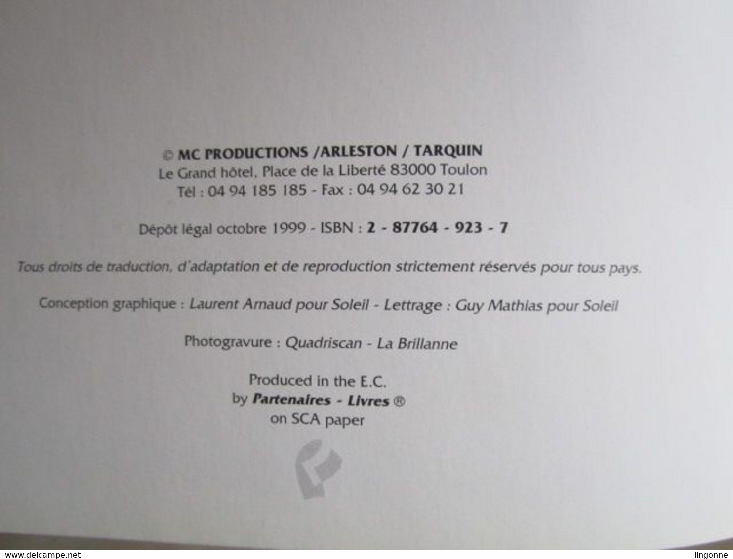 1999 BD LANFEUST DE TROY Les Pétaures Se Cachent Pour Mourir - N° 7 De TARQUIN Et ARLESTON - Edition SOLEIL - Lanfeust De Troy