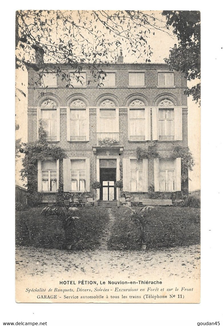 Le Nouvion-en-Thiérache - HOTEL PETION, Spécialité De Banquets, Divers, Soirées - Excursions ...  RARE - Otros & Sin Clasificación