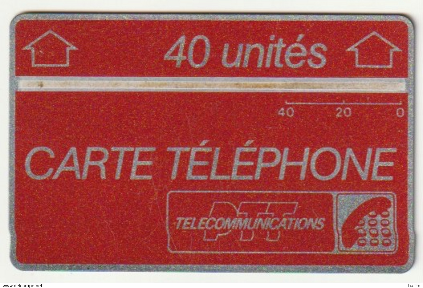 Carte, HOLOGRAPHIQUES  De 40 Unités - Réf, A17 - 4 ème Série (décembre 1985) Rouge - Monace