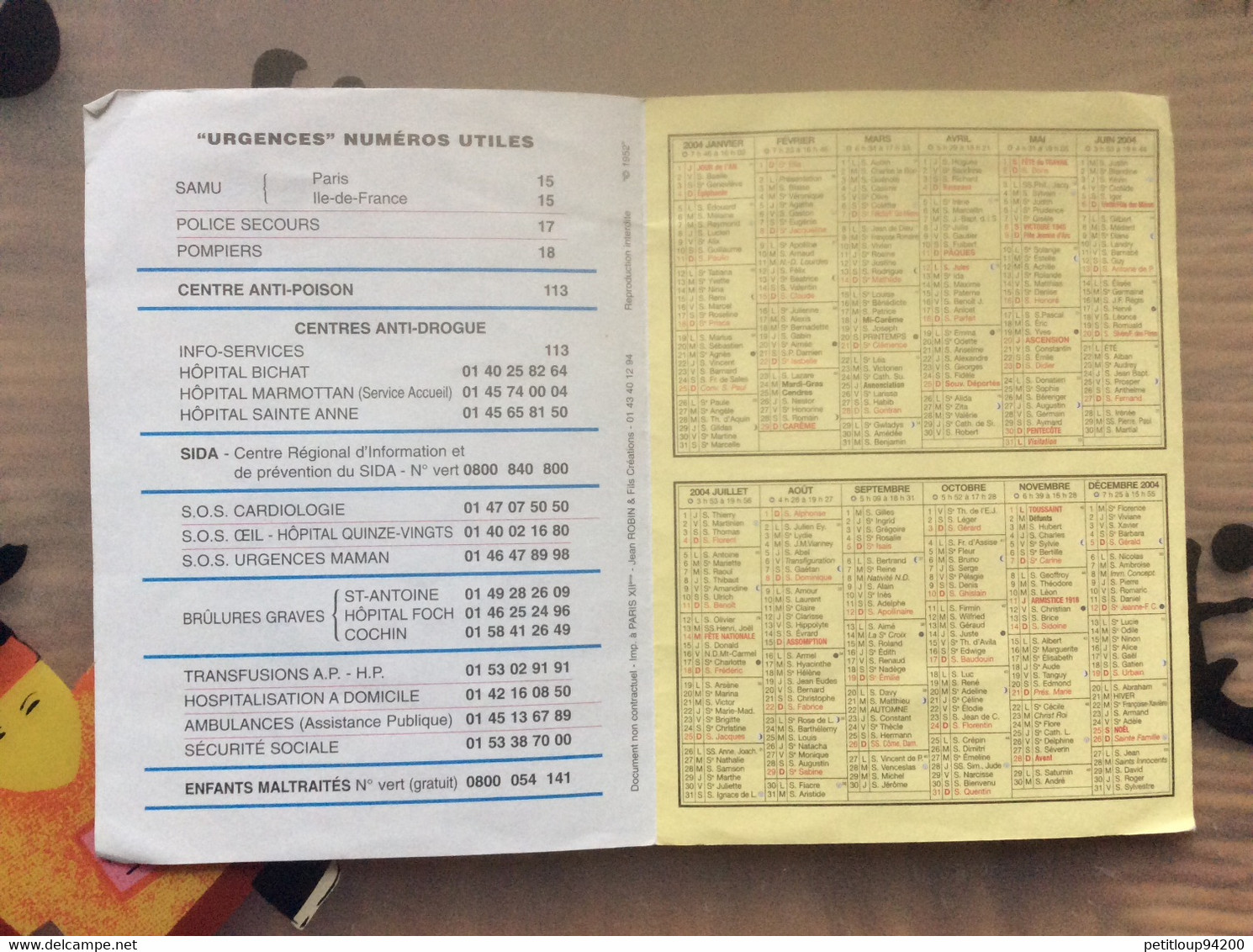 14 CALENDRIERS Pharmacies De Garde 1988 1989 1990 1991 1994 1995 1997 1999 2000  2001 2002 2003 2004 2005 IVRY-SUR-SEINE - Grand Format : 1981-90