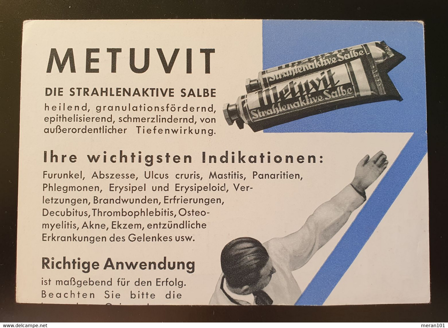 Österreich 1936, Werbe Postkarte "METUVIT" Wien - Storia Postale