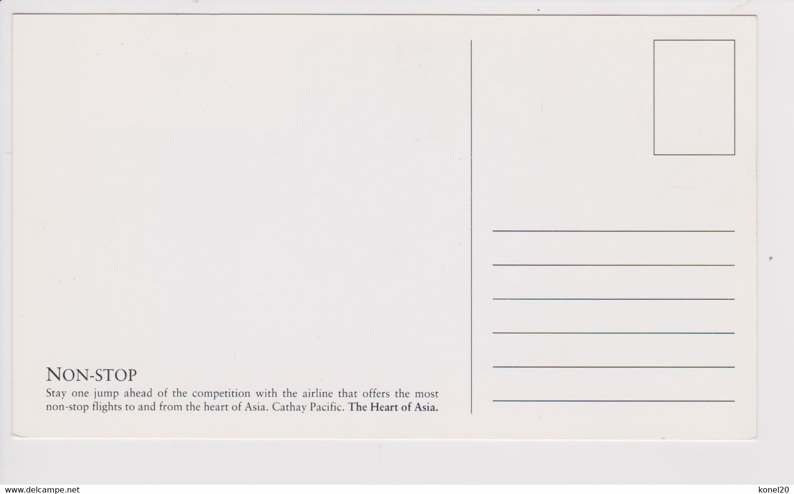 Promotion Card Cathay Pacific Hongkong Number 4 - 1919-1938: Entre Guerres