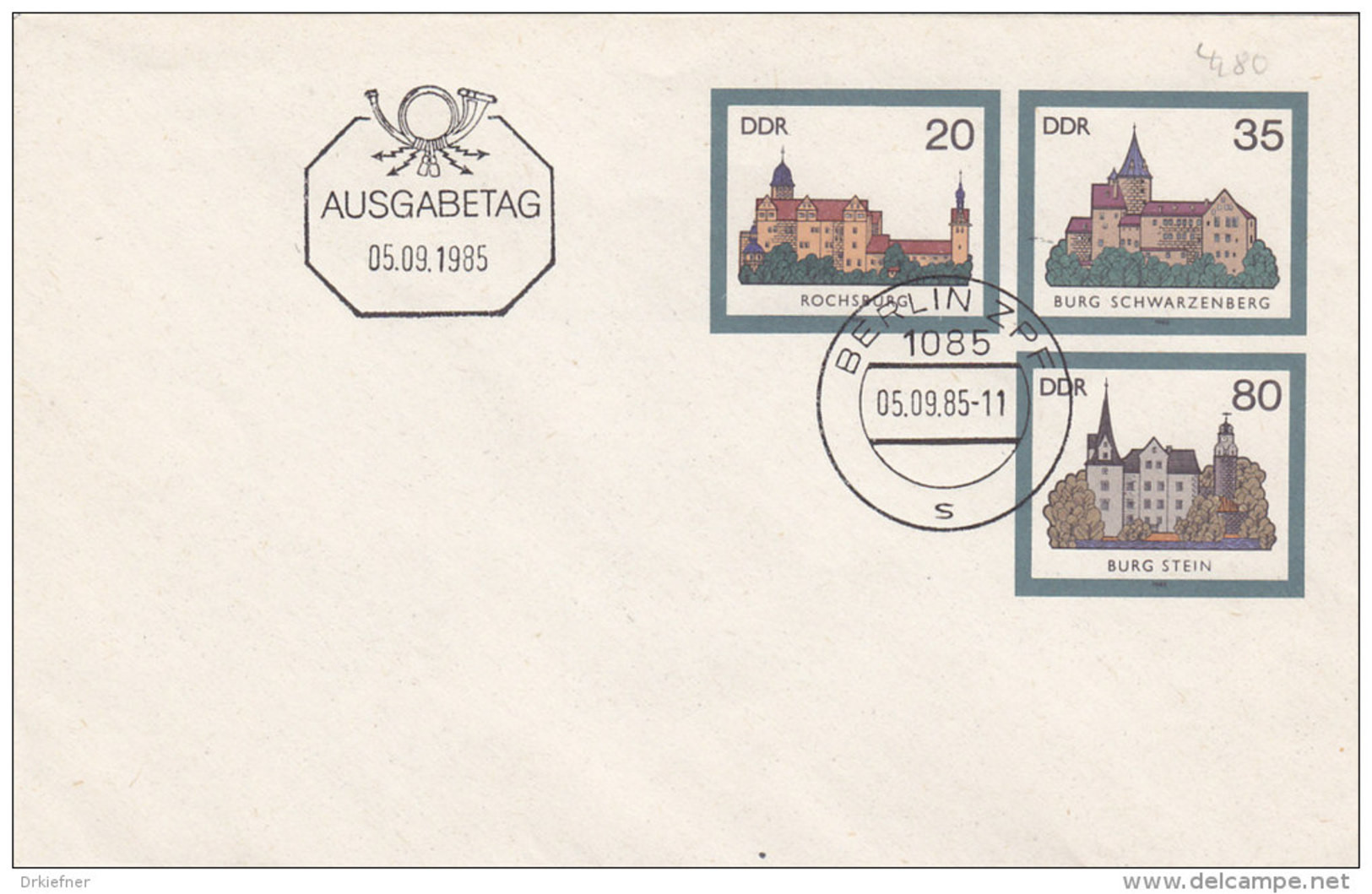 DDR U 2, Gestempelt, Mit Stempel: Berlin 1085 5.9.1985 - Briefomslagen - Gebruikt