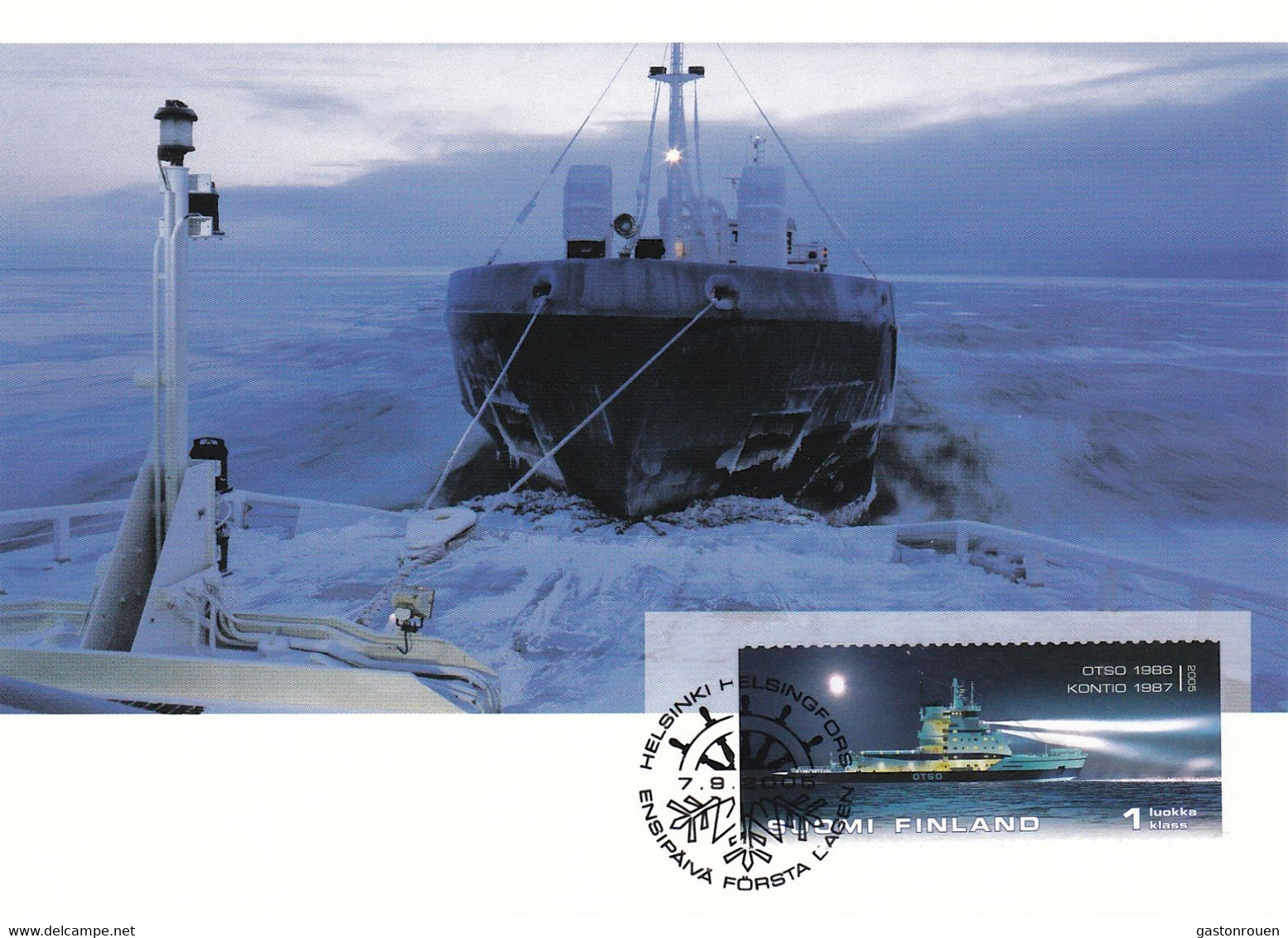 Carte Maximum Bateau Ship  Finlande Finland 2005 Brise Glace - Maximumkaarten