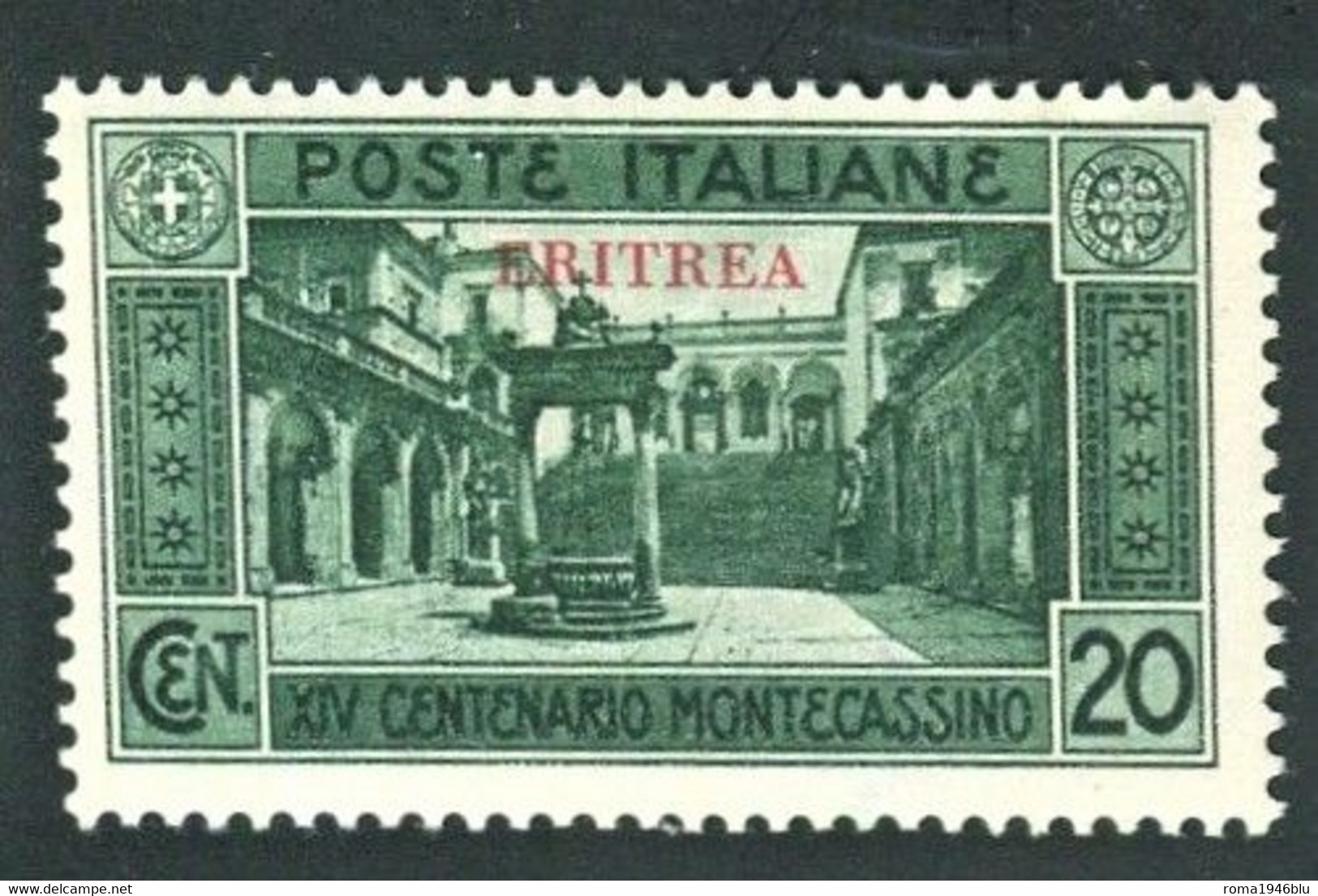 ERITREA 1929 MONTECASSINO 20 C. ** MNH - Eritrea