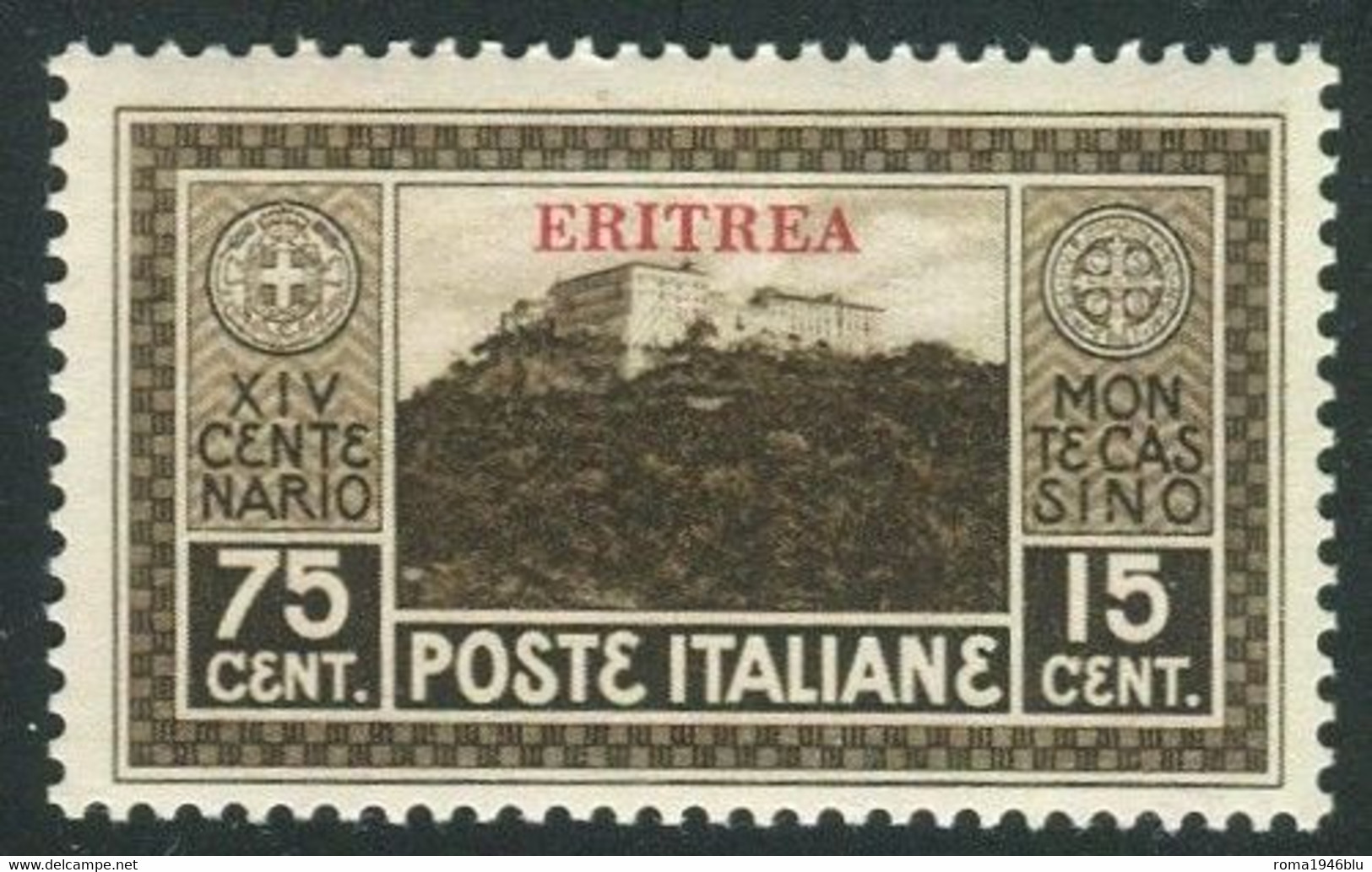 ERITREA 1929 MONTECASSINO 75 C. + 15 C. ** MNH - Erythrée