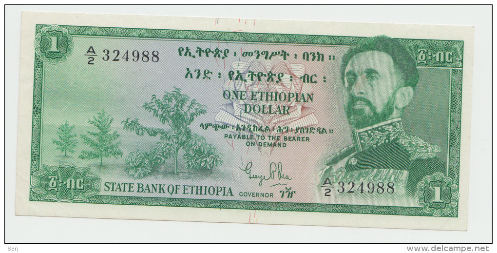 Ethiopia 1 Dollar ND 1961 XF++ Banknote Pick 18 - Aethiopien