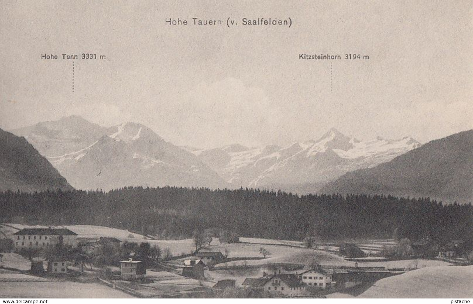 664 – Vintage B&W PC – Austria Österreich – Hohe Tauern – Saalfelden – Excellent Condition – 2 Scans - Saalfelden