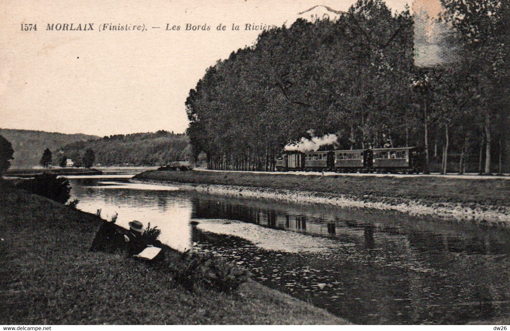 Morlaix (Finistère) Les Bords De La Rivière, Train (tramway) - Carte ND Phot. N° 1574 - Morlaix