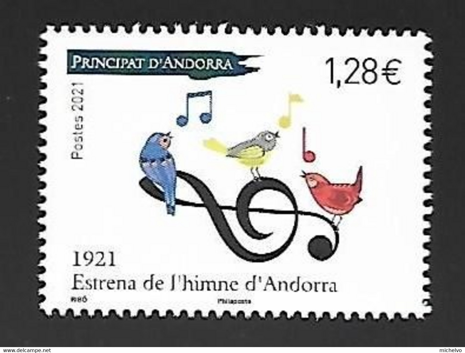 Andorre 2021 - 1921 Première De L'hymne D'Andorre ** - Nuevos