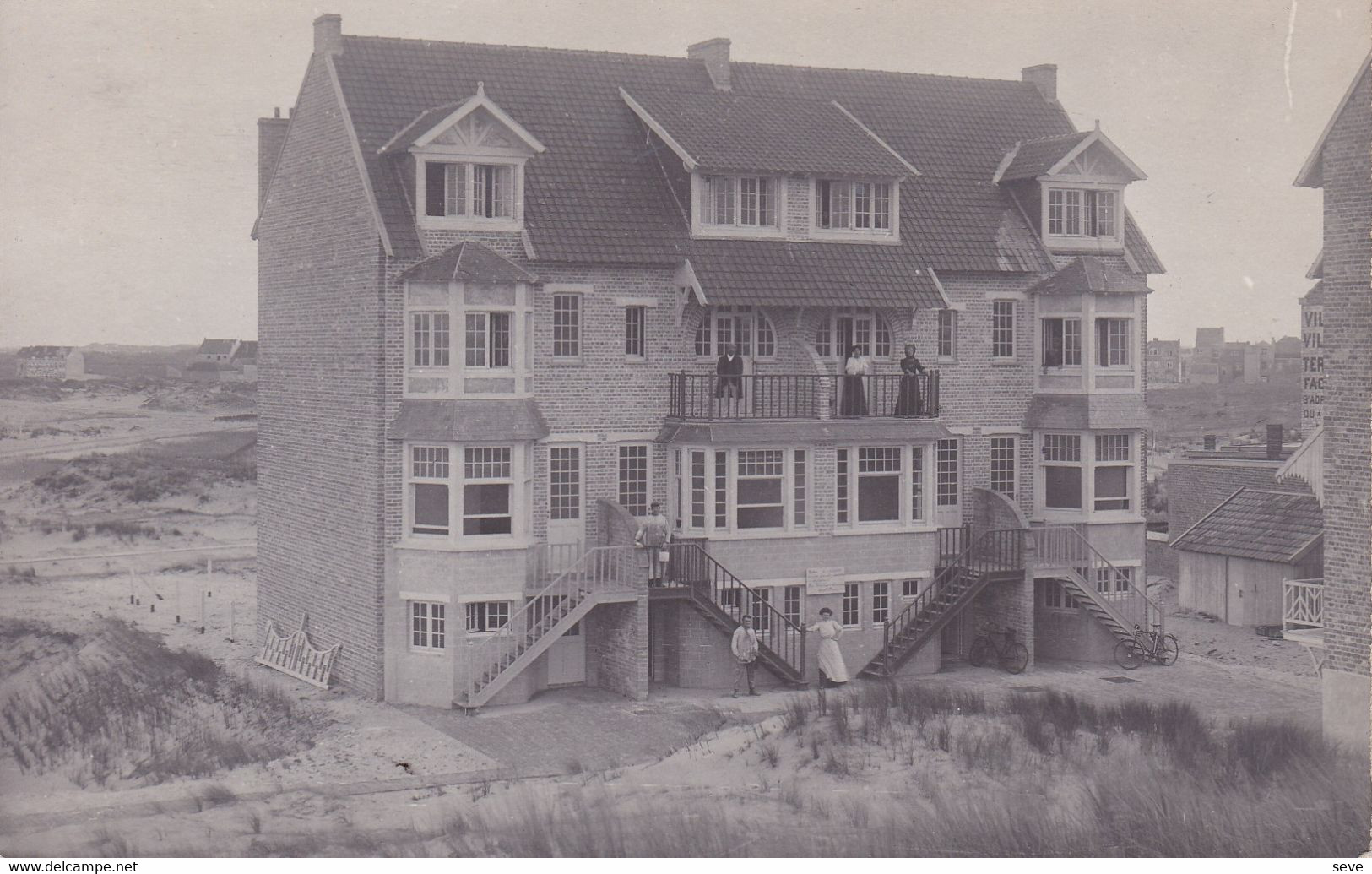 KOKSIJDE Immeuble Appartements Carte Postale Dos Divisé Par MAELSTAF Frères FURNES 1912 - Koksijde