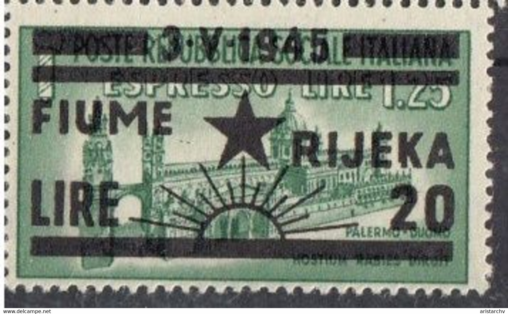 ITALY OVERPRINT FIUME RIJEKA 1945 - Occ. Yougoslave: Fiume